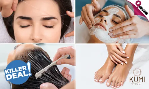 Killer Beauty Deal: Express Facial + Hair Mask with Normal Blow-Dry + Threading + Massage + Mani-Pedi & More!